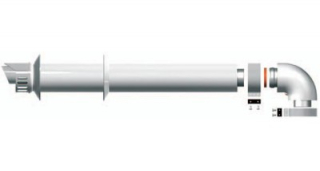 Ariston 60/100 mm-es Koncentrikus parapett szett, 0,75 m, alu/alu 3318001