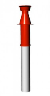 Ariston 60/100 mm-es Tetőátvezető idom, piros, alu/alu 3318014