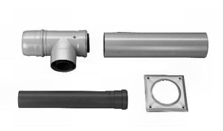 Bosch 80/125 mm AZB 616/1 Vízszintes készlet kéménybe kötésig alu/pps 7719003678