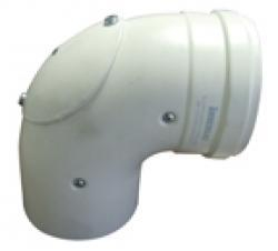 Immergas 80/125 mm-es könyökidom nyitható vizsgáló nyílással, alu/pps 3.022988