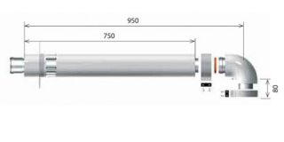 Ariston 60/100 mm-es LAS B32-es elvezető készlet, alu/pps 3318096