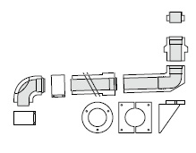 Vaillant 80/125 mm-es Alapszett homlokzati elvezetéshez, alu/pps 20042748